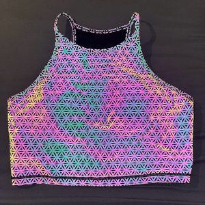 Rage Nation Apparel Reflective Crop Top - Size L